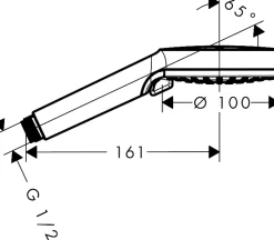 Douchette à main noir mat Vernis Blend 100 Vario Hansgrohe