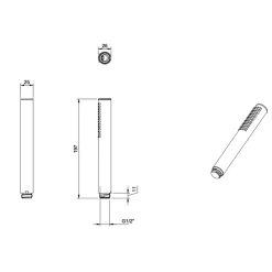 Douchette à main VILLEROY ET BOCH Verve Showers Stick Or brossé