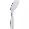 Douchette extra-plate blanche et chrome picots de sortie en silicone anti-calcaire SANINDUSA Basic 105