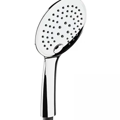 Douchette ronde 3 jets effet pluie effet pluie intense et effet massage sorties d'eau anti-calcaire SANINDUSA Digit 105 chromé