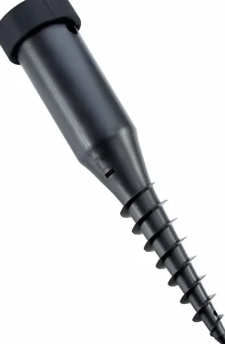 Douille de fixation ajustable pour séchoir parapluie, avec barre à visser, en plastique, coloris noir, pour étendoir Ø 50 mm Leifheit
