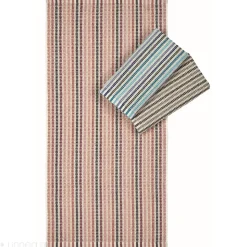 Drap de bain à rayures pur coton 100x150 cm collection BREEZE rose