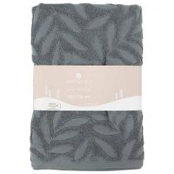 Drap de bain "Cisel" - coton - gris foncé - 100x150 cm - Atmosphera