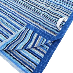 Drap de bain coton 500g/m2 collection PURE STRIPES II Bleu
