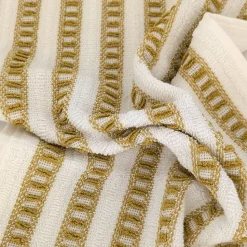 Drap de bain coton 100x150cm SANTORINI rayures jaune