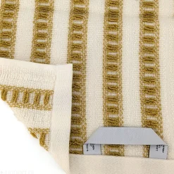 Drap de bain coton 100x150cm SANTORINI rayures jaune