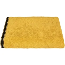Drap de bain Joia - coton 550 gr/m² - jaune moutarde 100x150 cm - Atmosphera