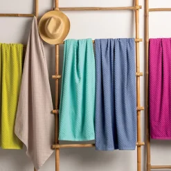 Drap de bain éponge coton 100x170 cm coton DAMA fuchsia
