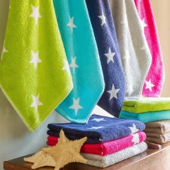 Drap de bain 85x200 cm coton 480g/m2 STARS Rose
