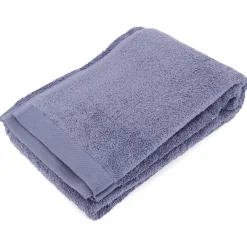 Drap de bain 100x150 cm coton peigné ALBA acier