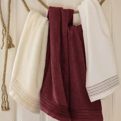 Drap de bain 100x150 cm JULIET Rouge bordeaux 520g/m2