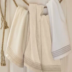 Drap de bain 100x150 cm JULIET Blanc Crème 520g/m2