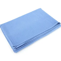 Drap de bain 90x160 cm nid d'abeille PURE WAFFLE 300 g/m² bleu mer