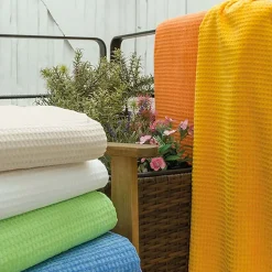 Drap de bain 90x160 cm nid d'abeille PURE WAFFLE 300 g/m² noir