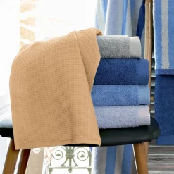 Drap de bain 90x160 cm nid d'abeille PURE WAFFLE 300 g/m² beige