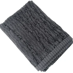 Drap de bain 100x150 cm pur coton collection OSAKA feuillage gris