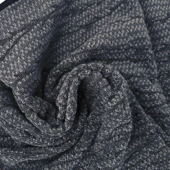 Drap de bain 100x150 cm pur coton collection OSAKA feuillage gris