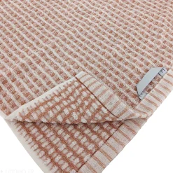 Drap de bain 100x150 cm pur coton motifs quadrillés collection GLOW marron