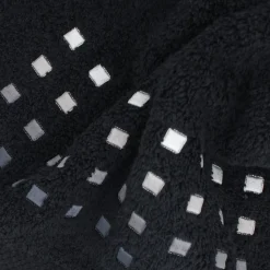 Drap de bain 100x150 cm PURE SQUARES Noir 550g/m2