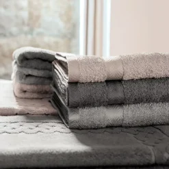 Drap de bain 100x150 cm ROYAL CRESENT Gris Craie 650g/m2