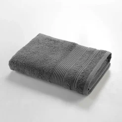 Drap de douche 70 x 130 cm eponge unie tendresse Anthracite