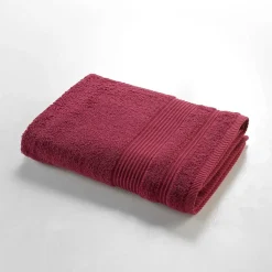 Drap de douche 70 x 130 cm eponge unie tendresse Rubis