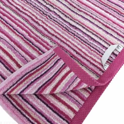 Drap de douche coton 500g/m2 PURE STRIPES II rose
