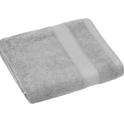 Drap de douche coton 550g/m2 70x130 cm NAÏA gris Perle