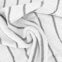 Drap de douche coton 70x140cm PURE LIGHT à rayures gris
