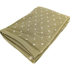 Drap de douche en coton 70X140 cm collection EFFICIENT DOTS vert olive