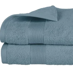 Drap de douche Essentiel - coton 450 gr/m² - gris orage 70x130 cm - Atmosphera