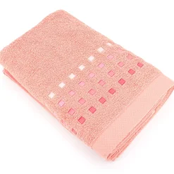 Drap de douche 70x140 cm coton 550g/m2 PURE PRIMAVERA rose Saumon