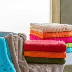 Drap de douche 70x140 cm coton 550g/m2 PURE PRIMAVERA rose Saumon