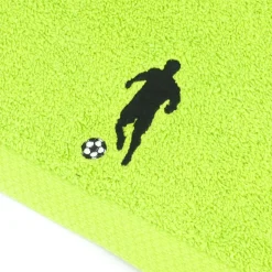 Drap de douche 70x140 cm coton 550g/m2 PURE FOOTBALL Vert Pistache