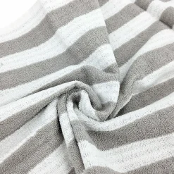 Drap de douche 70x140 cm coton collection EFFICIENCE STRIPES gris lunar