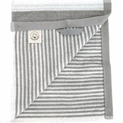 Drap de douche 70x140 cm coton collection EFFICIENCE STRIPES gris lunar
