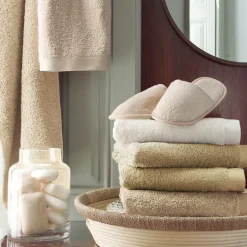 Drap de douche 70x140 cm coton peigné ALBA beige
