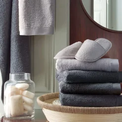Drap de douche 70x140 cm coton peigné ALBA anthracite