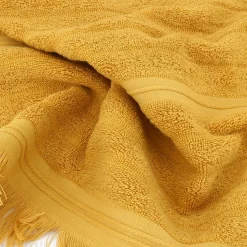 Drap de douche 70x140 cm NATURAL STRIPES curry