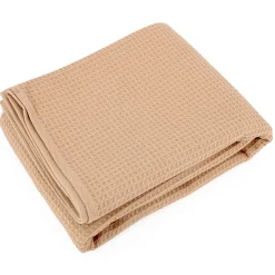 Drap de douche 70x140 cm nid d'abeille PURE WAFFLE 300 g/m² beige