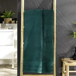 Drap de Douche 70x130 cm Éponge Unie Tendresse Emeraude 600g/m²