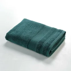 Drap de Douche 70x130 cm Éponge Unie Tendresse Emeraude 600g/m²