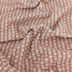 Drap de douche 70x140 cm pur coton motifs quadrillés collection GLOW marron