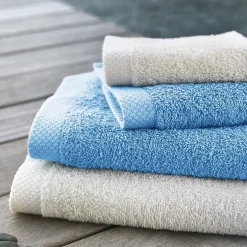 Drap de douche 70x140 cm PURE Bleu Ciel 550g/m2