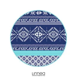 Drap de plage rond 180 cm INCA Bleu