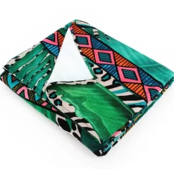 Drap de plage 100x180 cm JUNGLE Vert