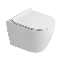 Duofix Pack WC bâti-support 112 cm + WC suspendu sans bride Ceramia avec abattant SoftClose + plaque chrome (GEBCEPXWT03-FR)