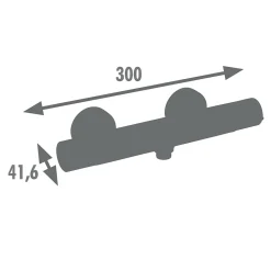 Edouard Rousseau - Mitigeur thermostatique de douche AKILA - Corps froid - Débit 9,5 L par minute - 7 coloris disponibles