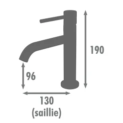Edouard Rousseau - Mitigeur Lavabo SCRIPY - Aérateur Économie d Eau -3 Finitions Disponibles - Livré Complet avec Vidage - Laiton