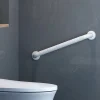 EMKE Barre d'Appui Murale de Sécurité 50cm, Nylon, Aluminium avec Anneau Lumineux, Antidérapante, Blanche